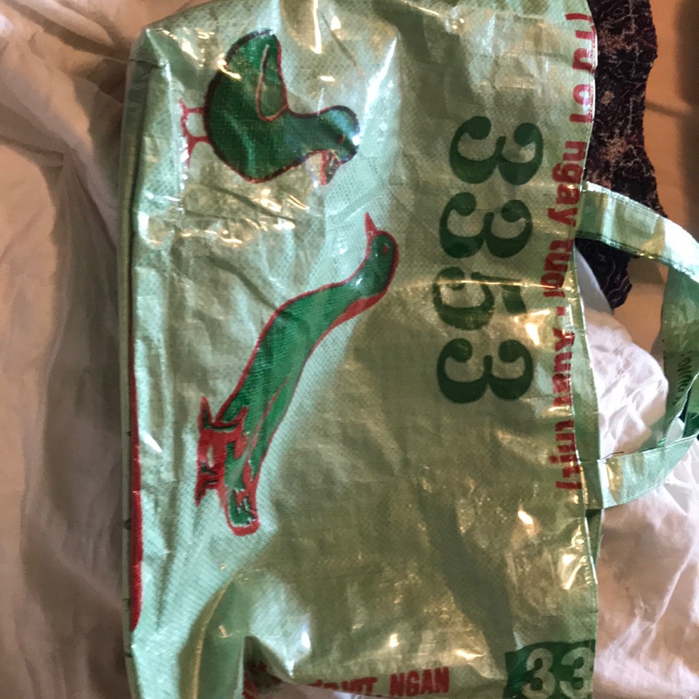 Re usable tote bag made out of recycled materials